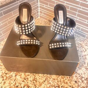Steve Madden Black Heels with Silver Studs